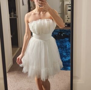 Playful White Tulle Dress